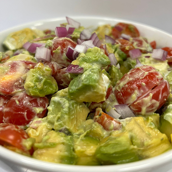 Avocado/ Hearts Of Palm Salad With Grape Tomatoes And Red Onions - Parsley Vinaigrette Dressing